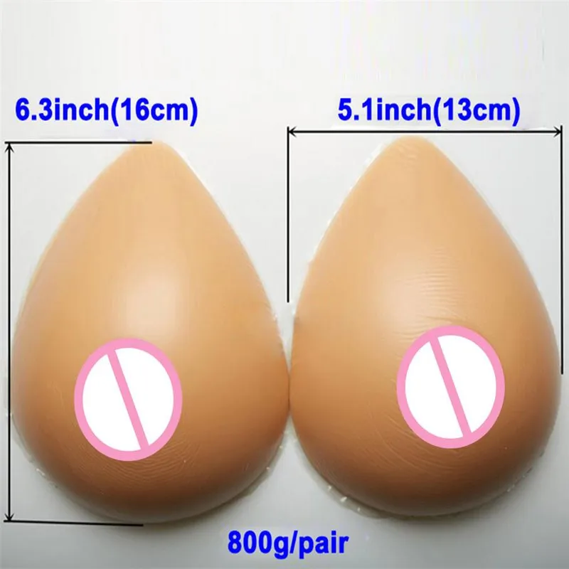 800g Full Silicone Realistic Breast Fake Boobs Form Enhancer Crossdressers Cosplay Shemale Breast Bras Mastectomy Suntan Skin