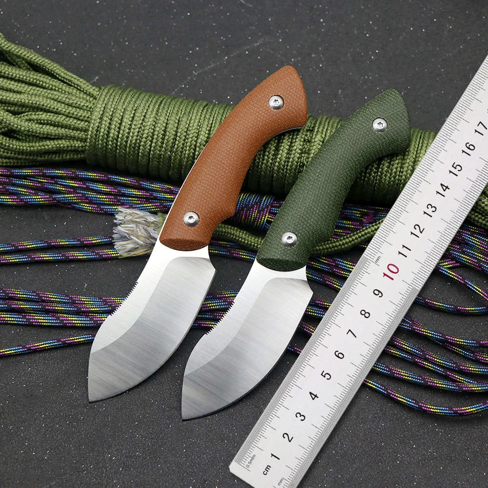 

XS Fixed Blade 14C28N Blade Integrated Keel Flax Handle Outdoor Camping Carpentry Garden Multi-Purpose Hunting EDC Tool