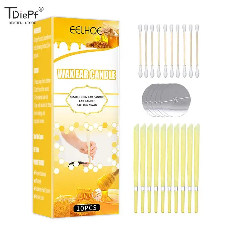 

1Box Ear Candle Ear Wax Clean Removal Natural Beeswax Propolis Indiana Therapy Fragrance Candling Cone Candle Relaxation EarCare