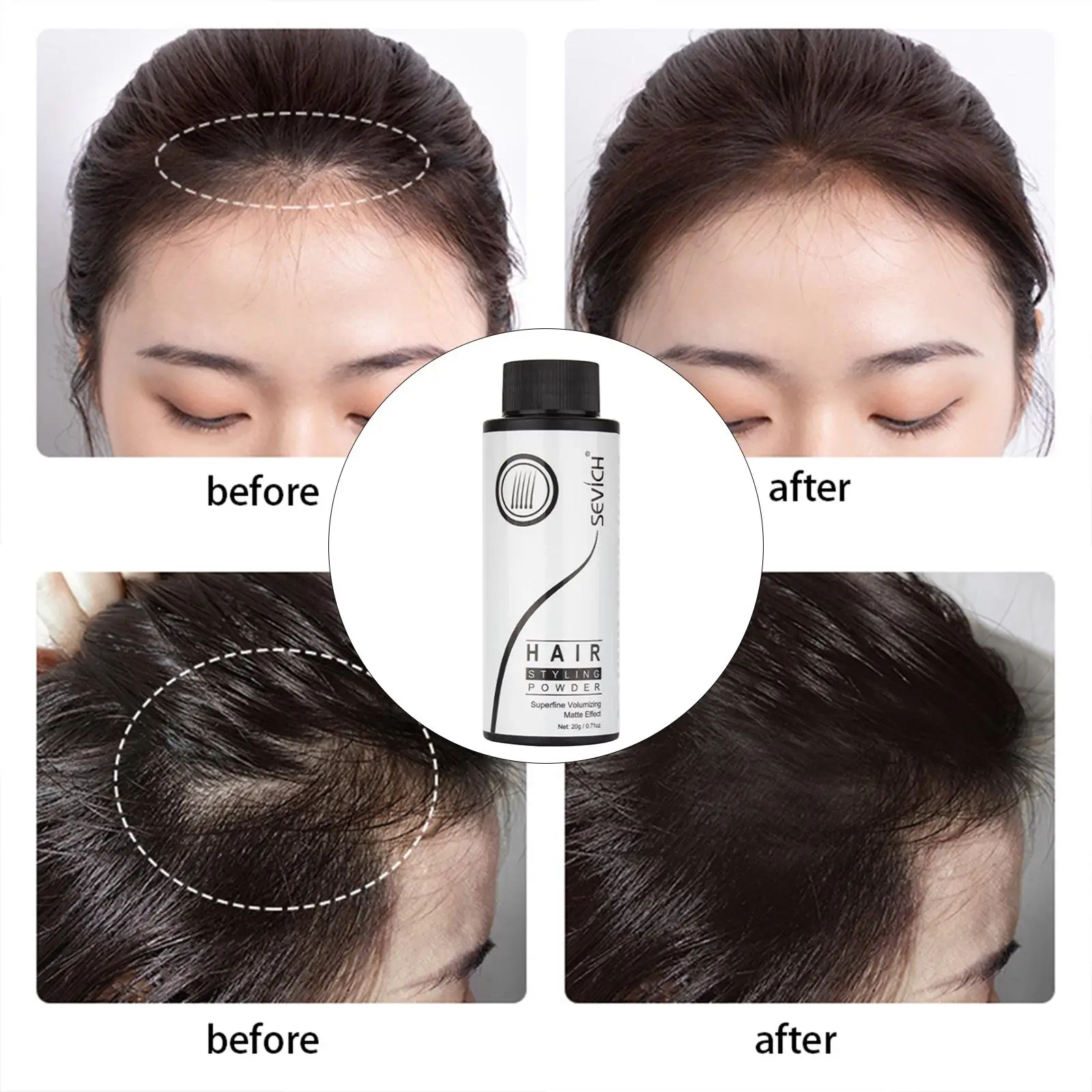 Пудра для волос впитывает лишний объем масла мужчин и женщин