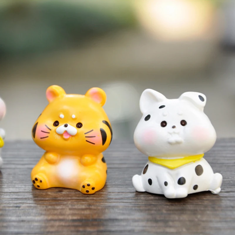

Mini Zodiac Mouse Rabbit Tiger Dragon Animal Landscape Decoration Gardening Resin Ornaments Crafts Home Decor Birthday Gift