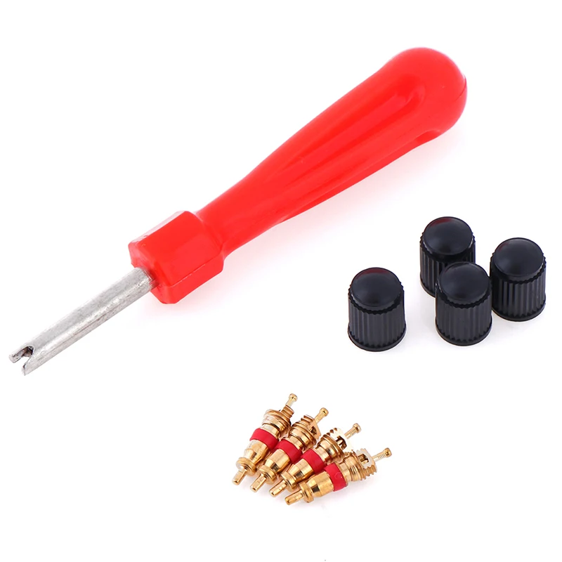 

1Set Tire Valve Service Kit Valve Cores Screwdriver Tire Repair Car Motorcycle