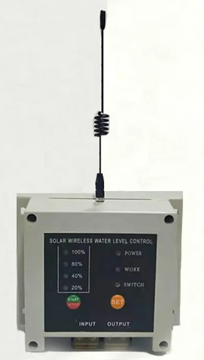 Long distance remote tank liquid water level wireless detection sensor for controller and indicator