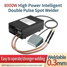 8000W Power Spot Welder For 18650 Battery Spot Welding DIY Portable Touch Welder Can Weld Mobile Phone Battery Charging Models 