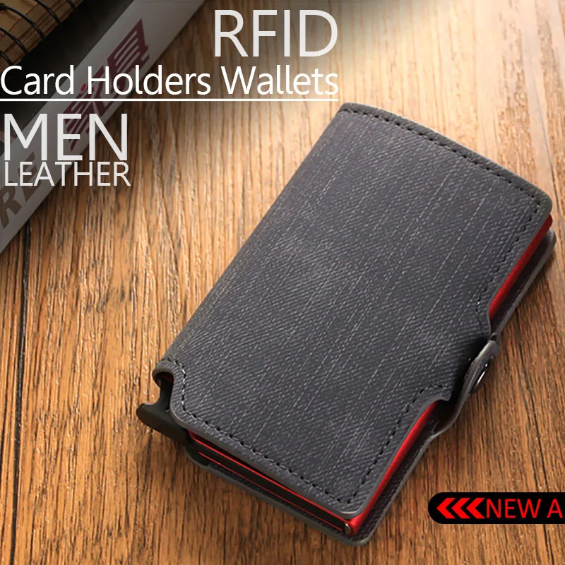 

DIENQI Customize Credit Card Holder Metal Minimalist Wallet Men RFID Purse Creditcard Cardholder nederlands with name