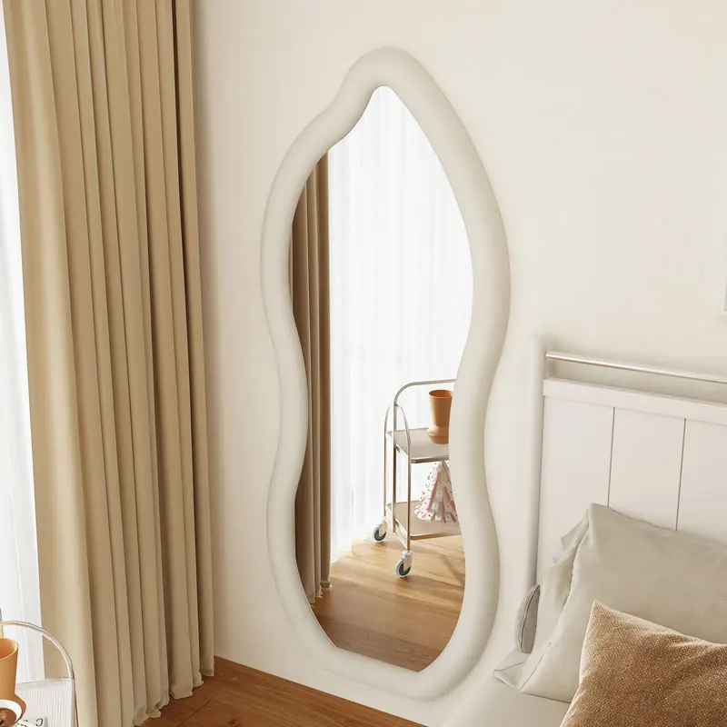 

Large Irregular White Decorative Mirror Bedroom Nordic Living Room Decorative Mirror Full Body Woondecoratie Wall Decor WZ50DM