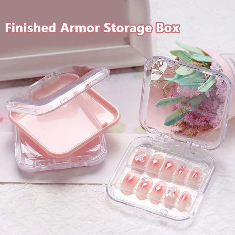 

Коробка для упаковки ногтей, Подарочная коробка для хранения ювелирных изделий, искусственные ногти, искусственные ногти, подставка для демонстрации ногтей, переносной органайзер для ногтей