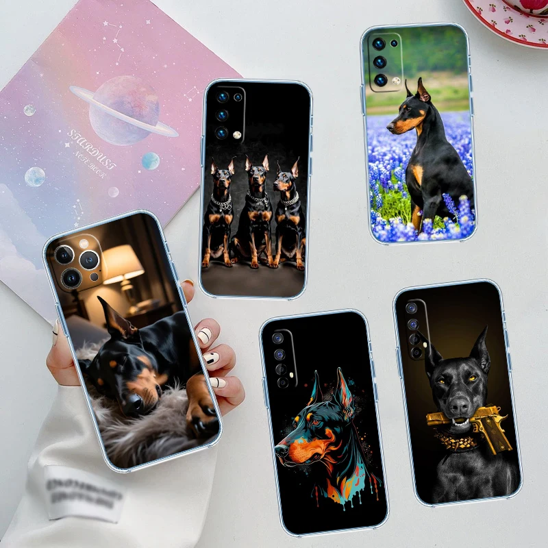 Фото Прозрачный чехол для телефона с изображением добермана II19 для Samsung Galaxy A04 A04S A14 A23 A34 A54 M23 M33 M52 M53 №4