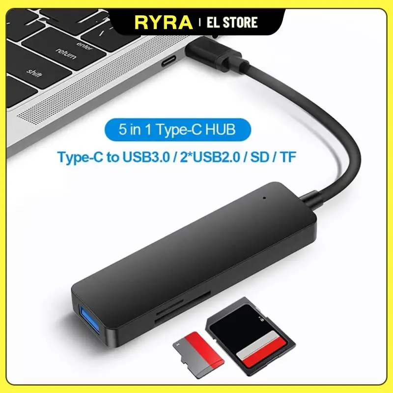 

Разветвитель RYRA Type C/usb-хаб 5 в 1 с картридером для карт TF и SD для Macbook Pro 13 15 Air, компьютерные аксессуары