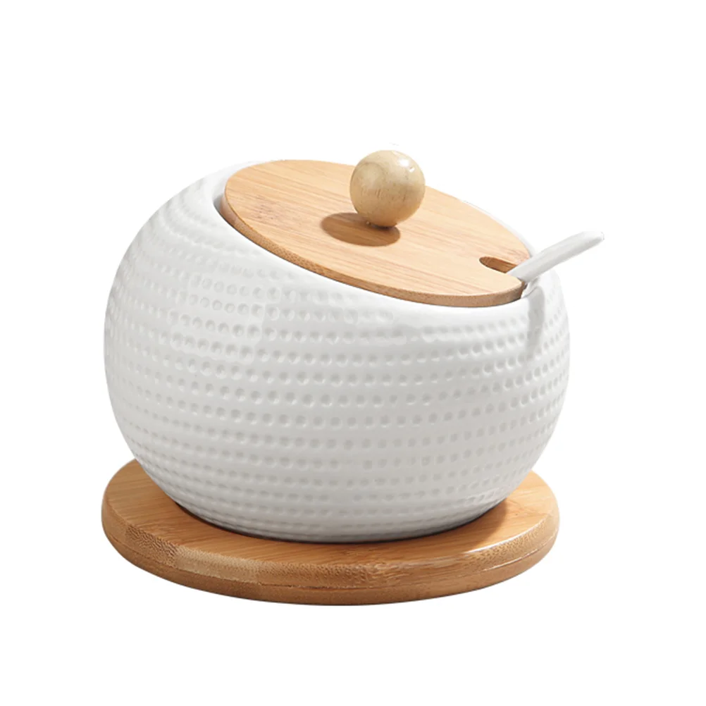 

Ceramics Jars Ceramic Storage Can Container Pot Condiment Seasoninglid Jar Sugar Mason Cruet Potterycanisters Tea Porcelain Leaf