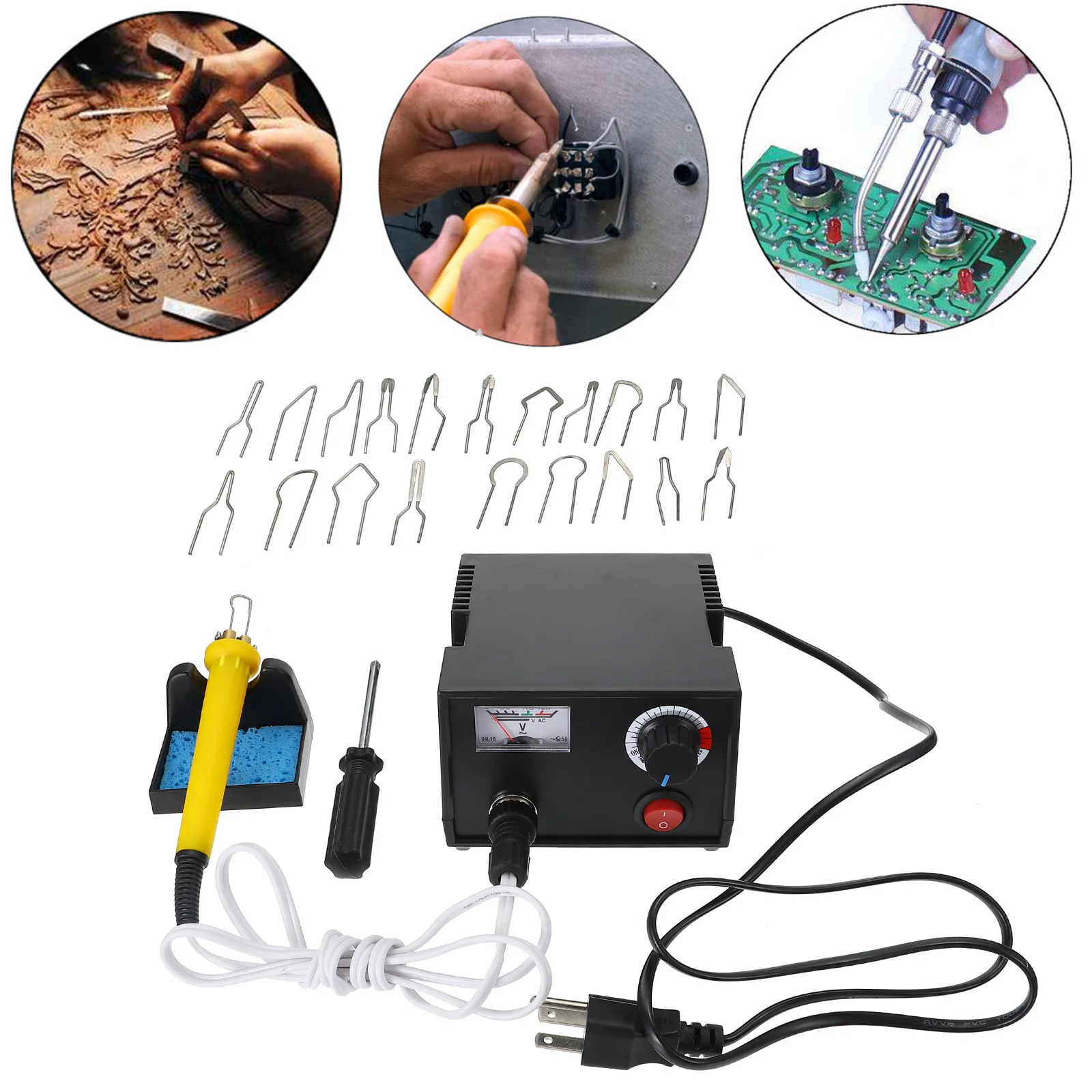 

Braces Kit Pyrography Tool Set Electric Soldering Wood Burning Iron Pen Abs Engineering Plastics
