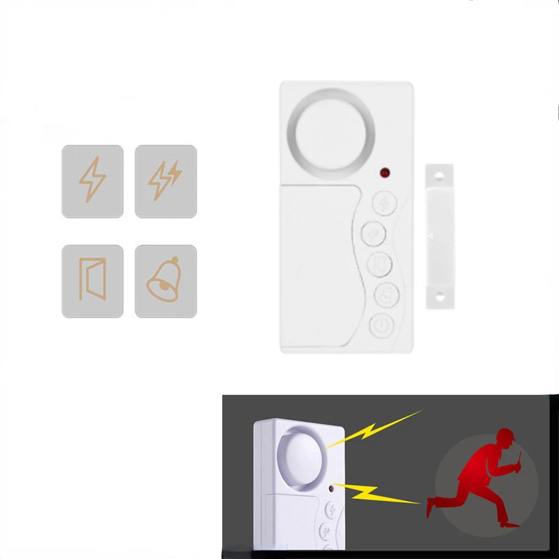 

Беспроводная сигнализация для открывания дверей, Индукционная сигнализация с задержкой дверей и окон, домашняя охранная сигнализация для ...