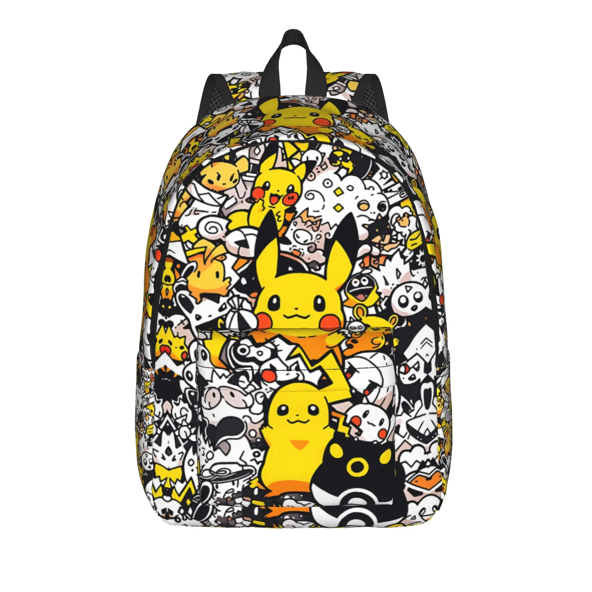 Фото Модный рюкзак Pokemon Pikachu, модный рюкзак Mochilas для работы и офиса, рюкзак большой вместимости №1