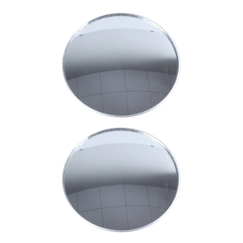 

2X Silver Tone 3 Inch Round Convex Rear View Blind Spot Mirror For Car Auto