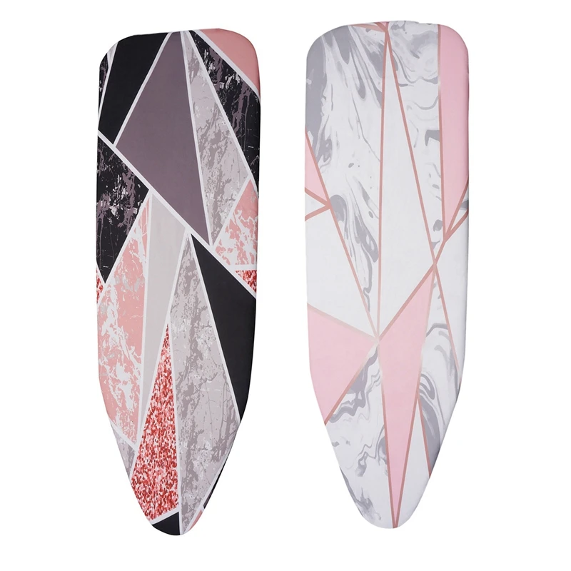 

2Pcs 140X50CM Fabric Marbling Ironing Board Cover Protective Press Iron Folding - 1 & 3