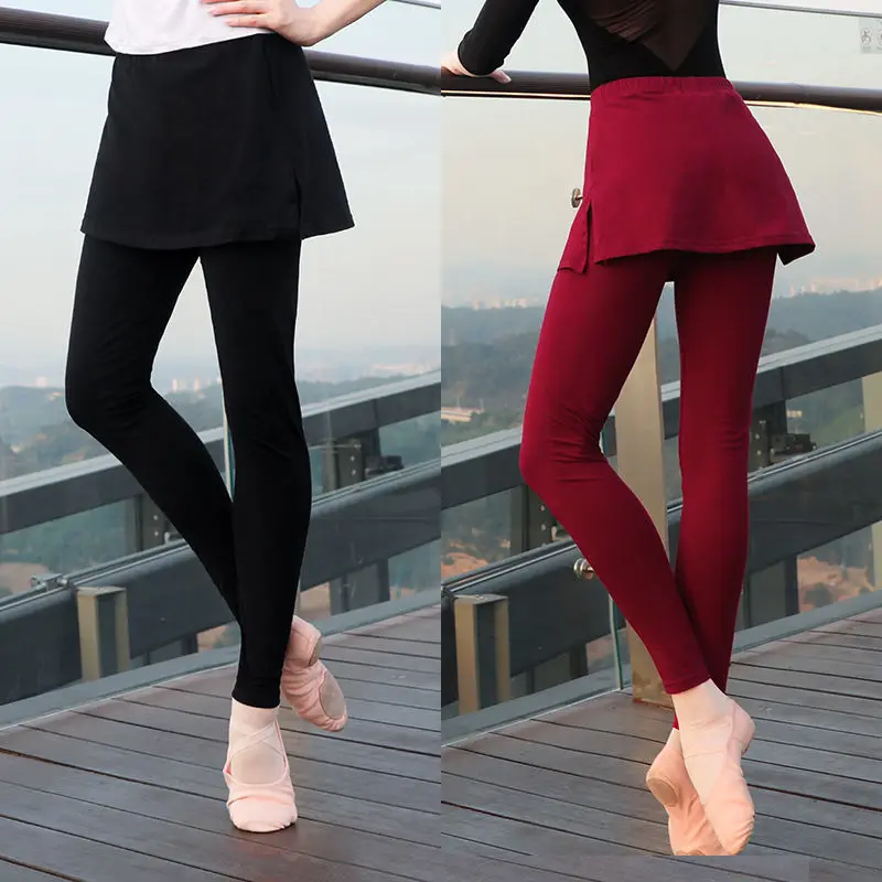 

Open-Crotch Pants Dance Skort Practice Pants Fake Two Pieces Gym Pants Women's Double-Headed Invisible Zipper Full-Open Type