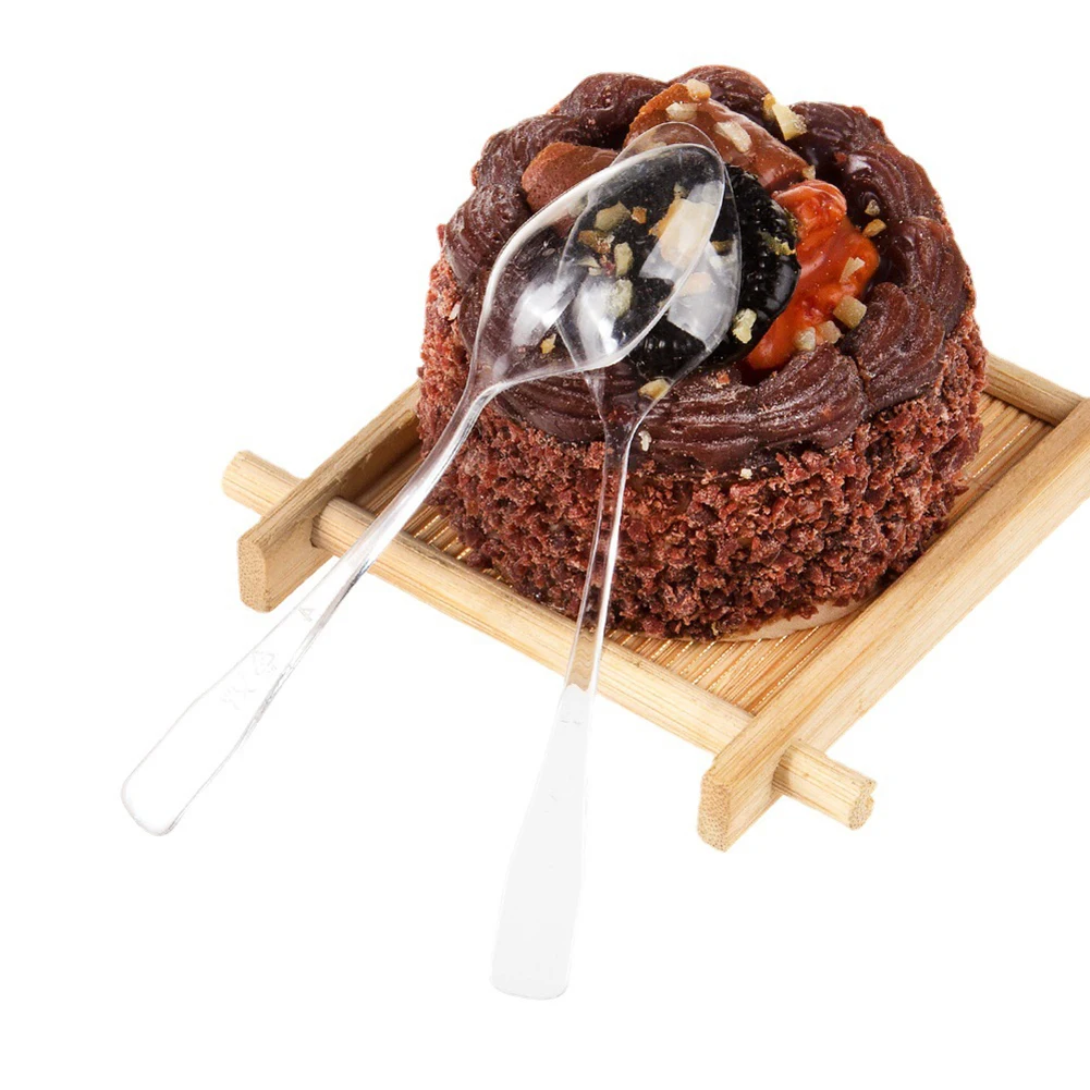 

Одноразовые ложки для смузи Tiramisu, пробная ложка, прозрачная кухонная посуда для дней рождения, тортов, желе для выпечки