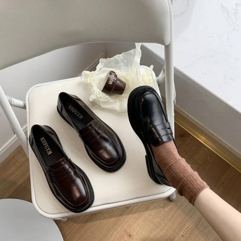 Лоферы для женщин Jk Униформа обувь Uwabaki японский JK круглый носок девочек