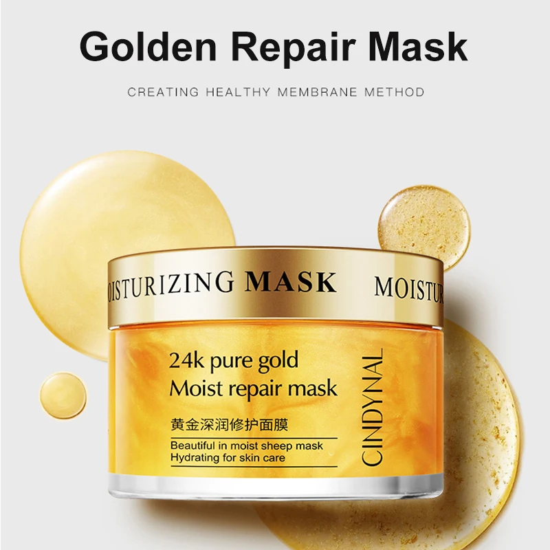 Face Cream Collagen Anti-Wrinkle 24k Gold Serum Cream Sleeping Mask Facial Cream Improve Skin Moisturizing Anti-aging Drop 120g