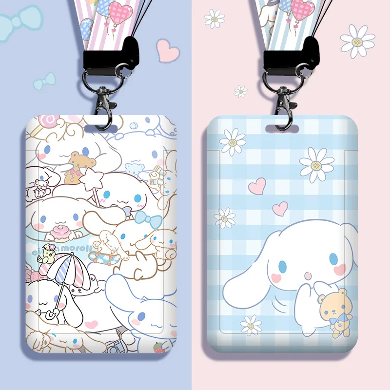

Cinnamoroll Sanrio Kawaii Anime Student Campus Card Bag Girly Heart Cute Cartoon Hanging Rope Lovely Bag Toys for Kids