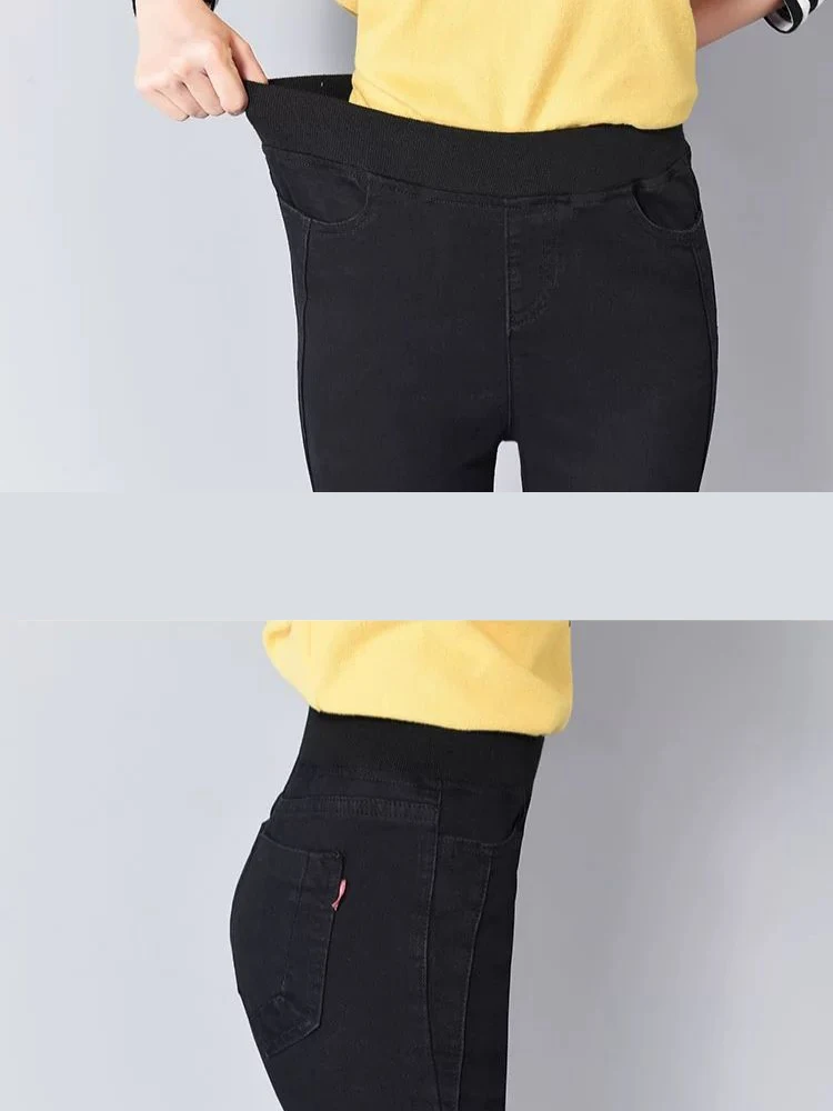High Waist Large Size 6xl Pencil Jeans Strecth Skinny Denim Pants New Spring Fall Vaqueros Casual Trend Leggings Pantalon Femme