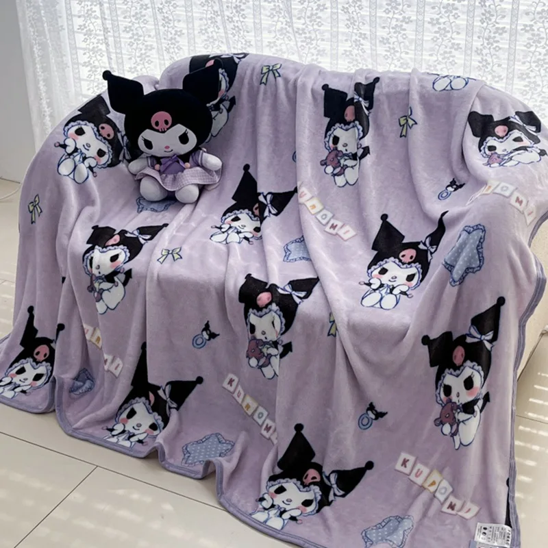 Miniso Kuromi Cinnamoroll мультяшное одеяло молочный бархат двустороннее детское милое для