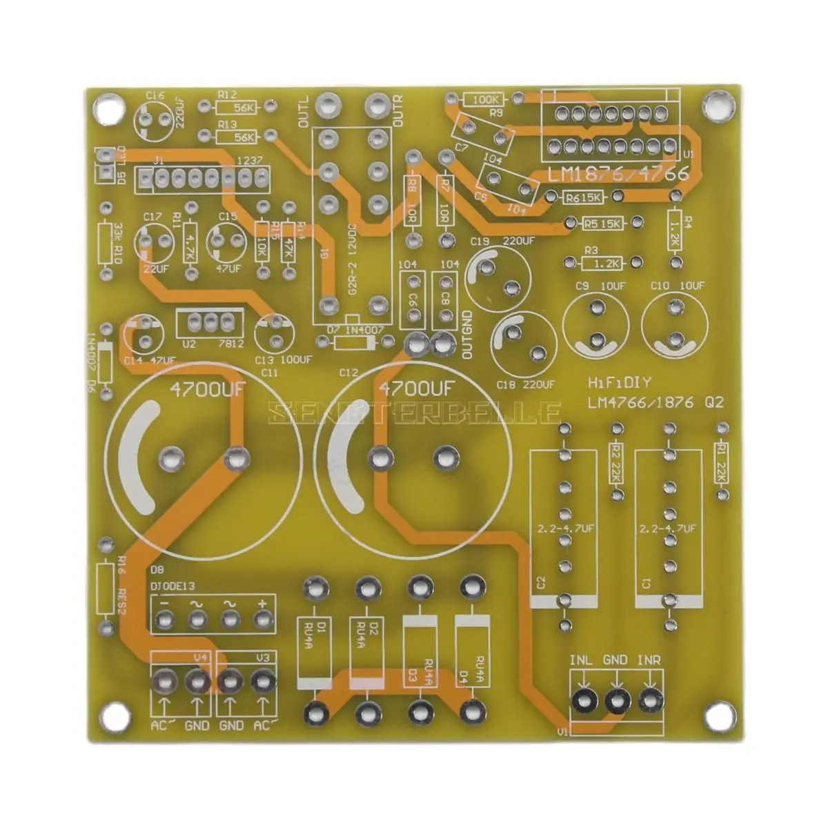 

DIYLM1876 LM4766 HiFi стерео домашний аудио усилитель мощности плата PCB