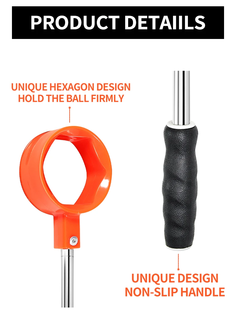 Телескопический ретривер для гольфа 6 футов/9 футов 8 секций