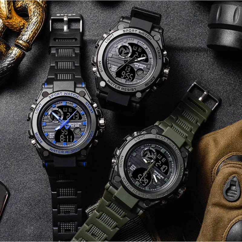 

SANDA 2022 Top Brand Men's Watches 5ATM Waterproof Sport Military Wristwatch Quartz Watch for Men Clock Relogio Masculino 6024