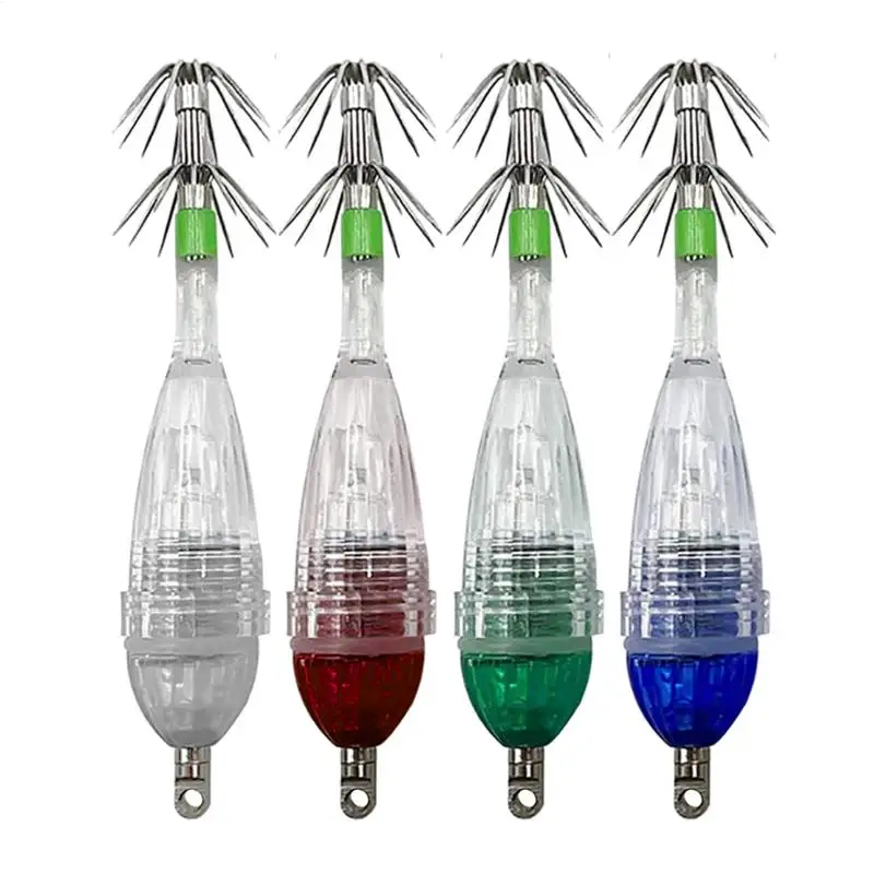 1 шт. светодиодные рыболовные приманки в форме кальмара подводная приманка для