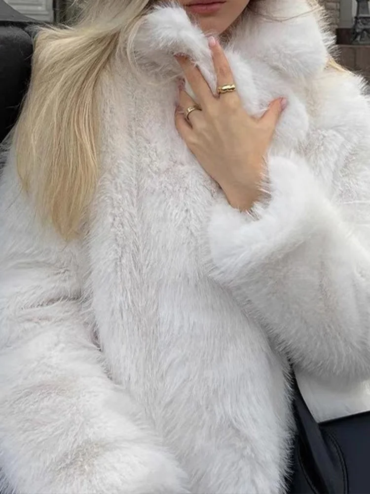 Модный мех для женщин винтажная уличная одежда повседневная из искусственного