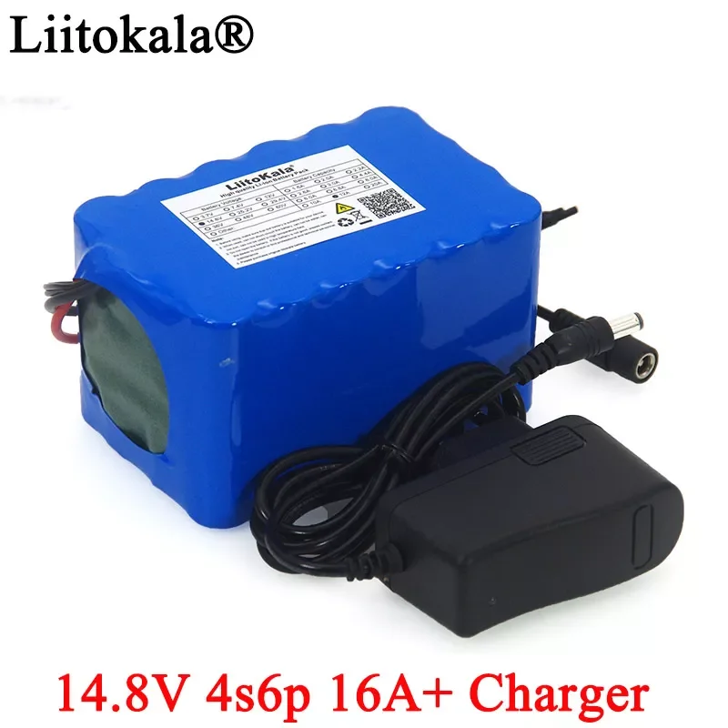 

NEW2023 Liitokala 14.8V 12Ah 18650 li-iom battery pack night fishing lamp heater miner's lamp amplifier battery with BMS+16.