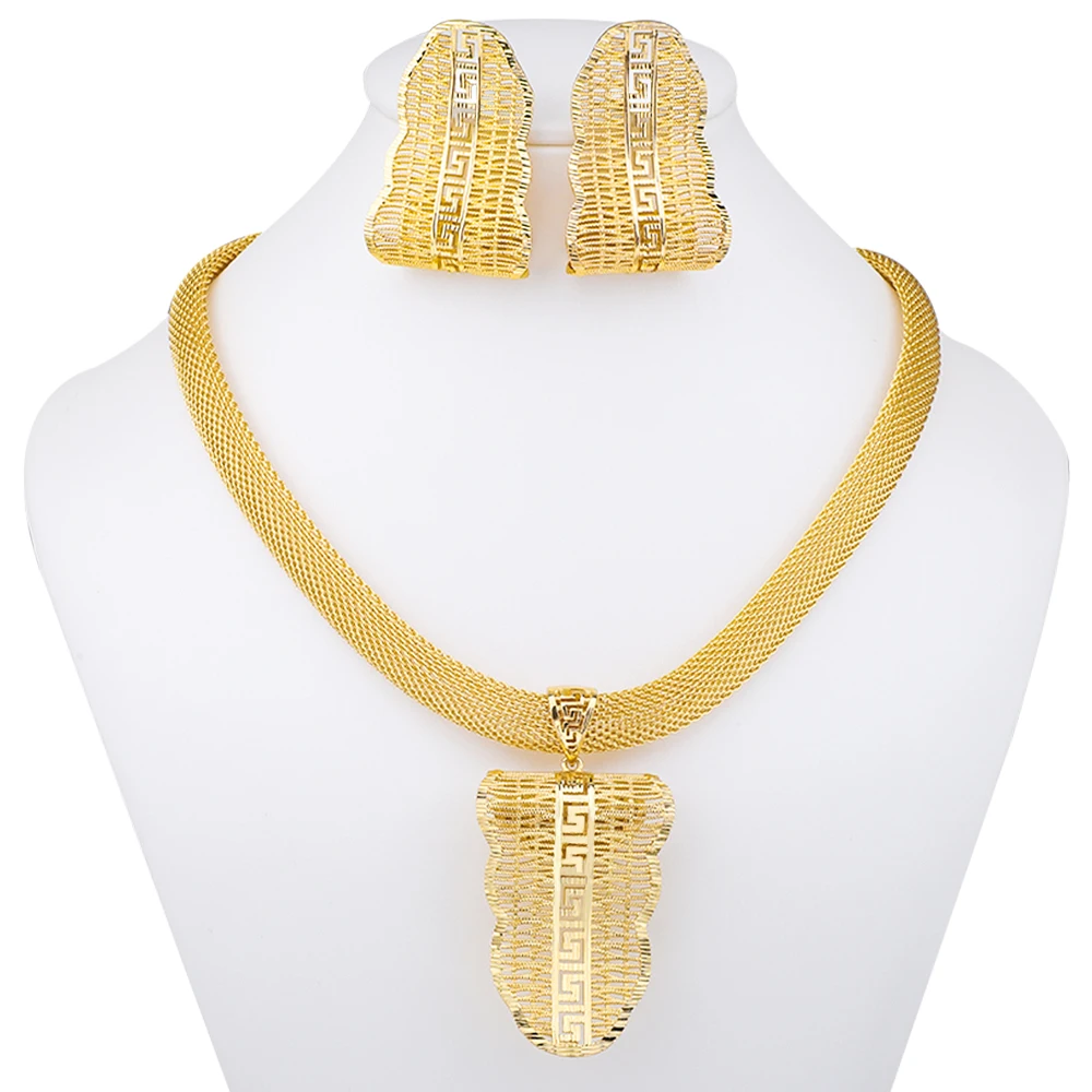 

Necklace And Earrings Sets Earring Neckclaces Jewelry Adornment Women's Jewelry Set Brazilian Gold Colour Jewelry Set Girls Item