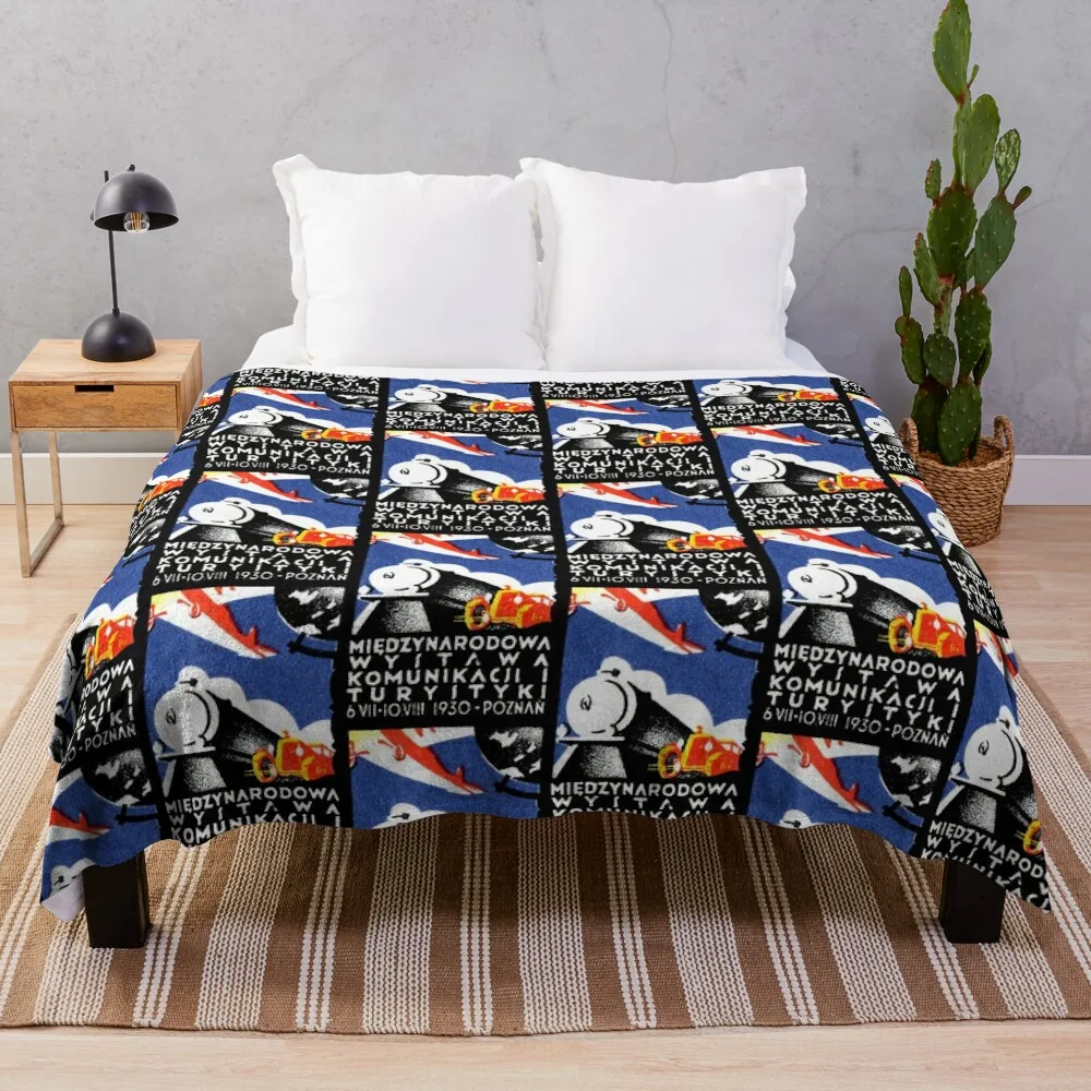 Одеяло Poznan Poland Expo 1930 волосатое роскошное дизайнерское милое клетчатое одеяло