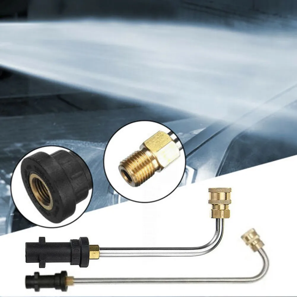 

Stone Banks Pressure Washer Angled Lance Gutter Rod Cleaner For Karcher K2 K3 *1/4\"Public Plug 5000 PSI Pressure Washer