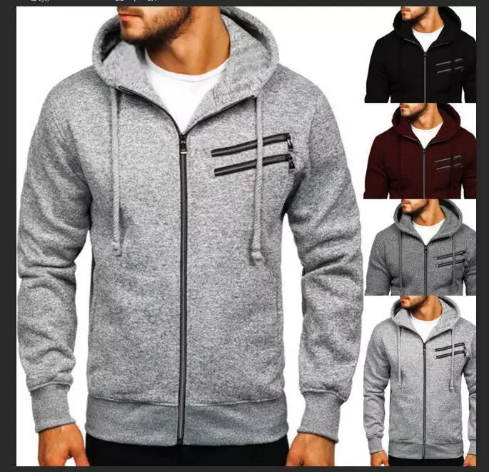 

Men Casual Cotton Pullover Outdoor Jogging Hoodie Male 2022 New Spring Autumn Men's Hooded Sweatshirt Zipper Fashion Hoodies