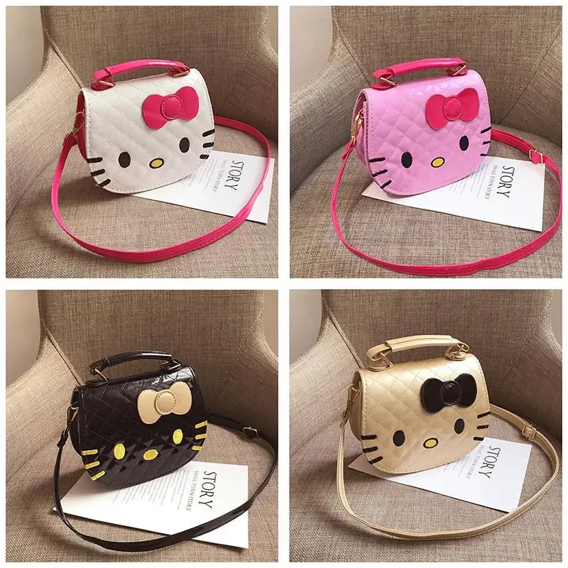 

Кавайная Sanrio, изысканная Детская сумка-мессенджер с рисунком Hello Kitty, модная сумка-тоут для принцессы, маленький подарок для детей