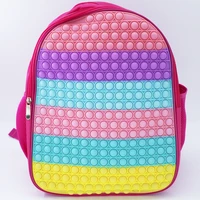 pop it backpack anime real rainbow color push bubble teenager laptop pink book bag schoolbags funny family game