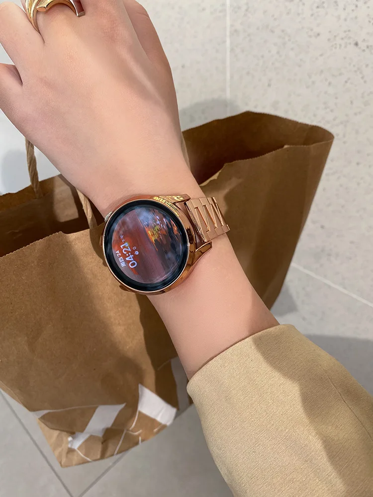 Suitable for Galaxy watch 4 special sawtooth three steel strap 42/46mm stainless steel strap for Galaxy watch 4 40mm/44mm