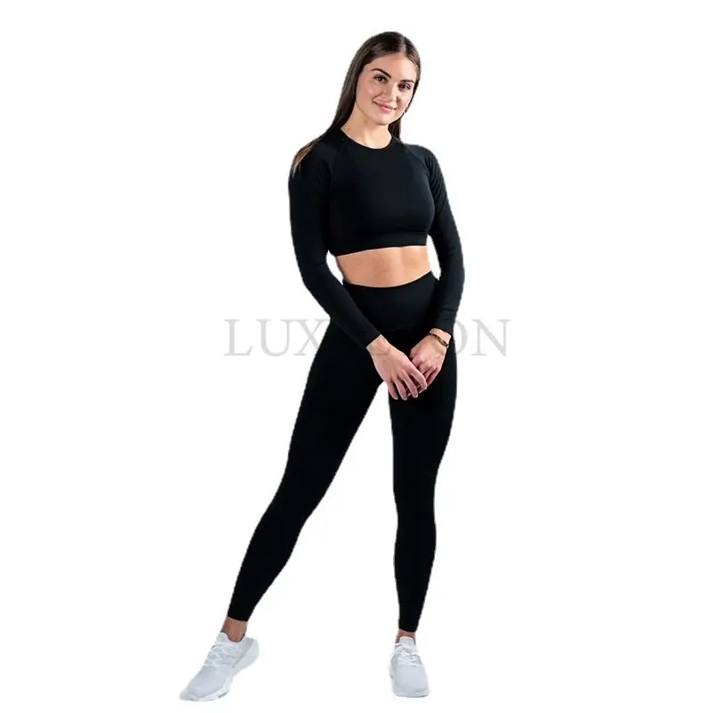 

2Pcs Seamless Yoga Set Gym Fitness Clothing Women Yoga Suit Sportswear Female Workout Leggings Top Sport Clothes Training Suit