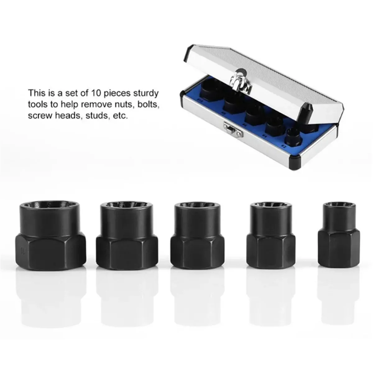 Набор из 10 элементов для извлечения сломанных винтов