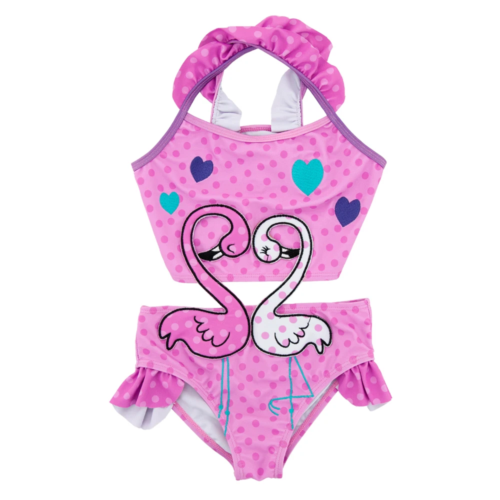 

Honeyzone Kids Baby Girl Lovely Cartoon Flamingo One Piece Bikini Swimwear Bathing Suit Swimsuit Beach bañador bebe niña