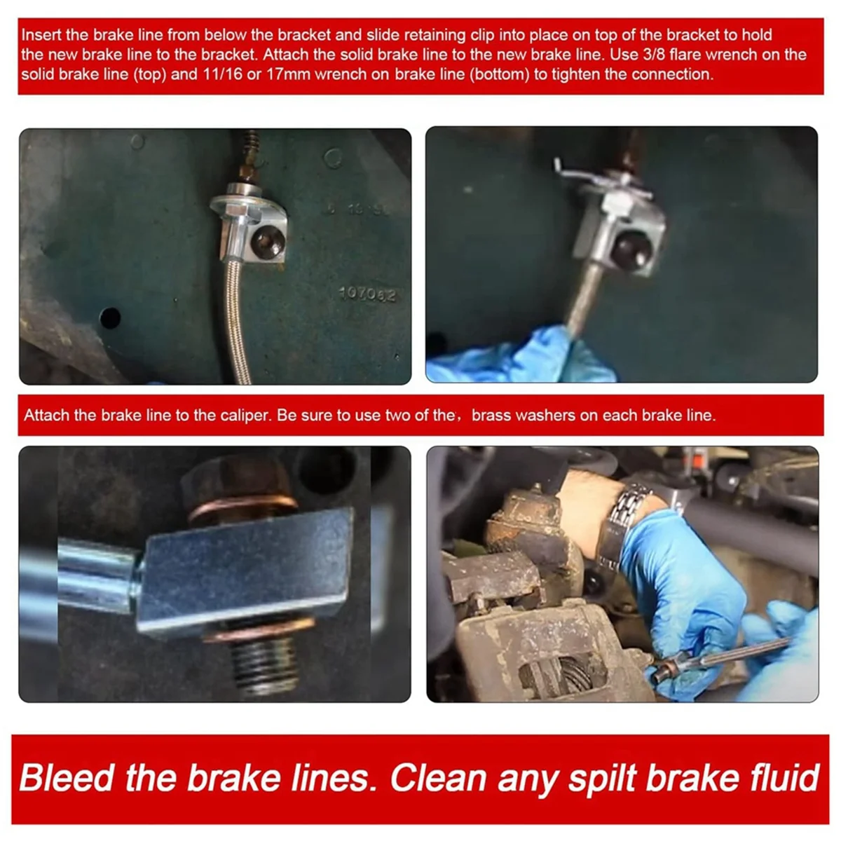 Передние и задние SS плетеные тормозные линии для Jeep JK Wrangler 4-дюймовый-6-дюймовый