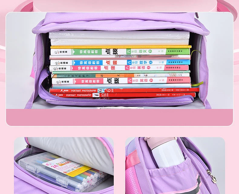 Children Horizontal British Style Large Capacity Panelled Backpacks New Girl Boy Student Light School Bags for Teenagers Mochila