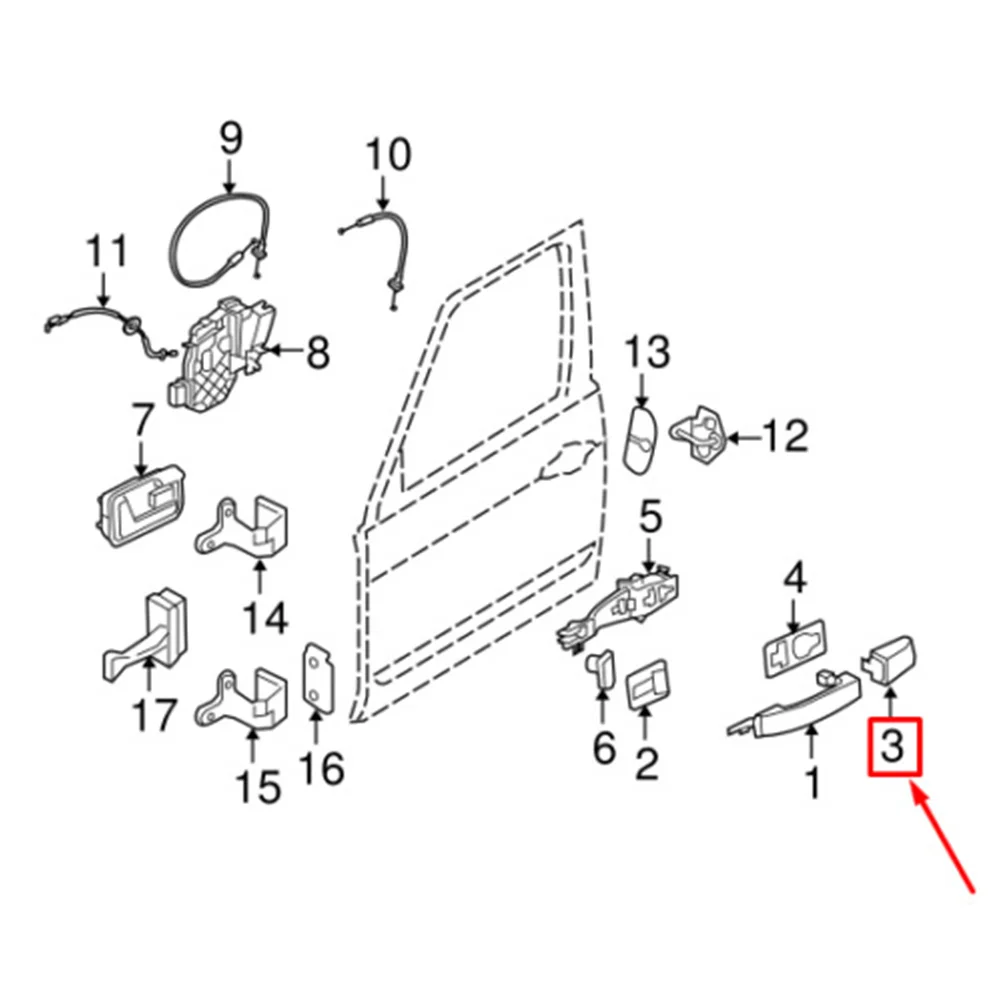 Крышка ручки внешней двери со стороны пассажира для Land Rover Freelander 2 LR3 LR4 Range Sport CXJ