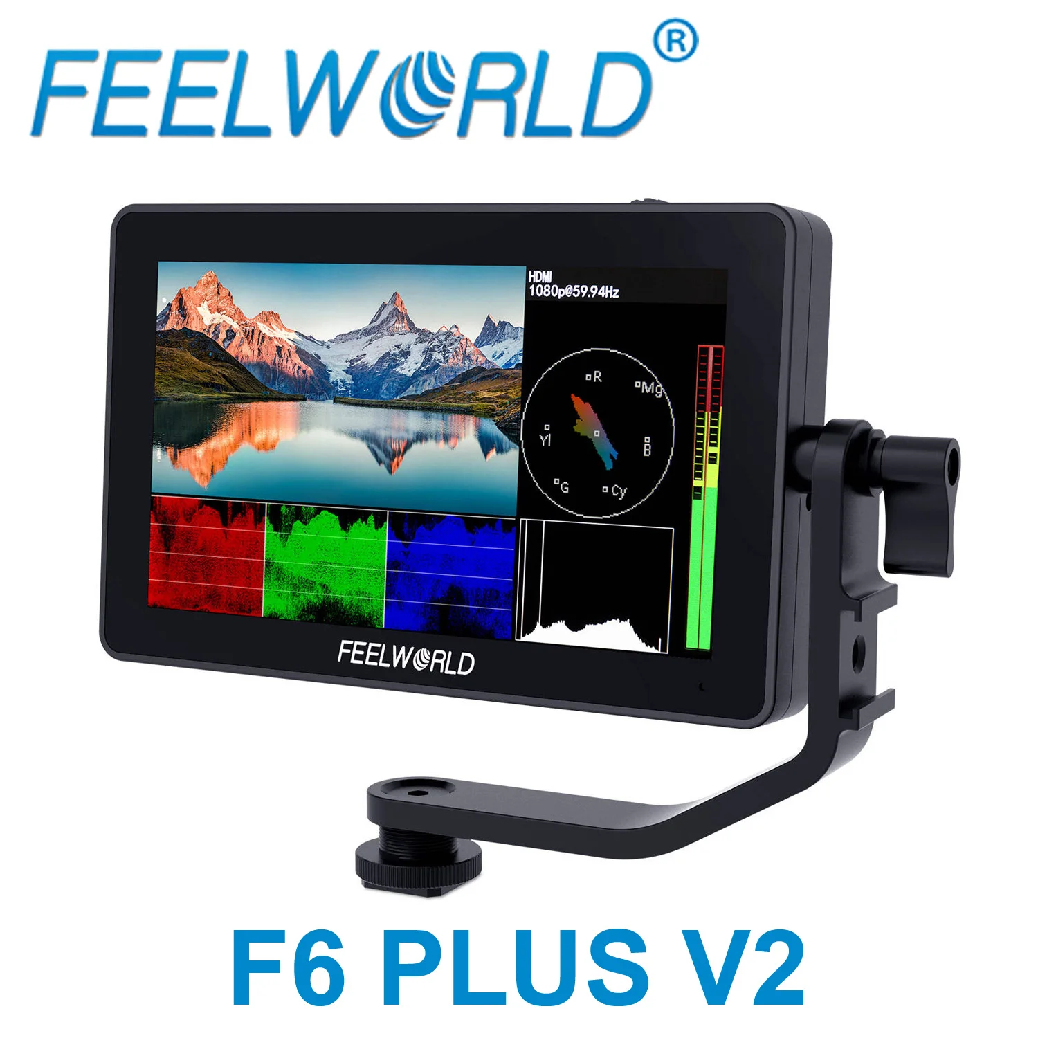 Фото FEELWORLD F6 PLUS V2 6-дюймовая камера DSLR Полевой монитор 3D LUT Сенсорный экран IPS FHD 1920x1080 Поддержка видеофокуса 4K №1