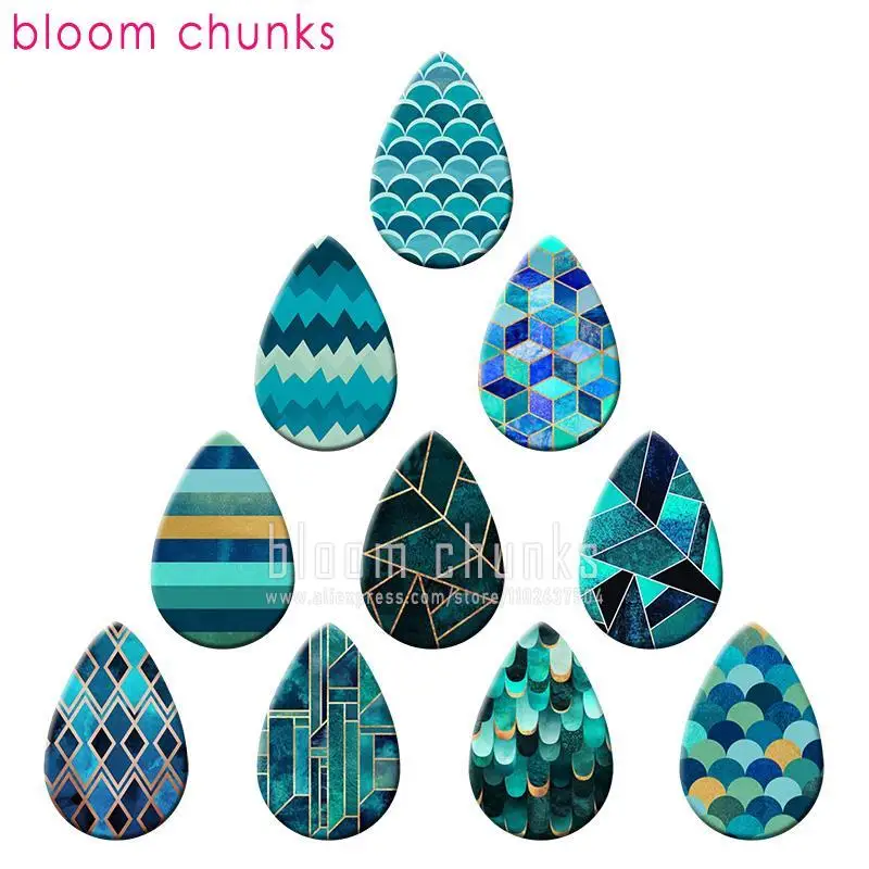 

Striped Patchwork Drop Photo Wood Acrylic Planar Print Accessories DIY Earring Eardrop Ear stud Sticker Necklace V1580