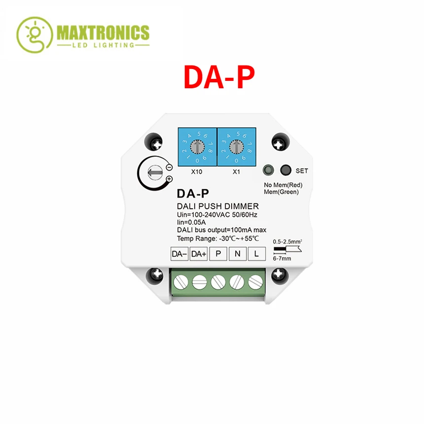 Маленький диммер DALI с нажимным регулятором 100-240 В переменного тока адресная