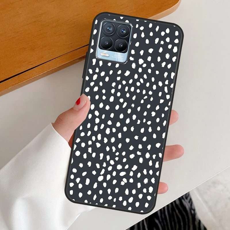 Маска Sea Green Mauve Dalmatian Print для телефонов Realme 9 Pro 8 8i 9i Q3s GT Neo 2 Master и чехол для телефонов OnePlus 10 9R 8T Nord2.
