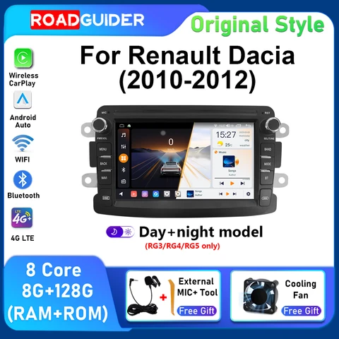 4G Android 13, стерео автомобильное радио, мультимедиа для Renault Dacia Duster Logan Sandero Lodgy Lada Xray Captur Dokker CarPlay, авто GPS